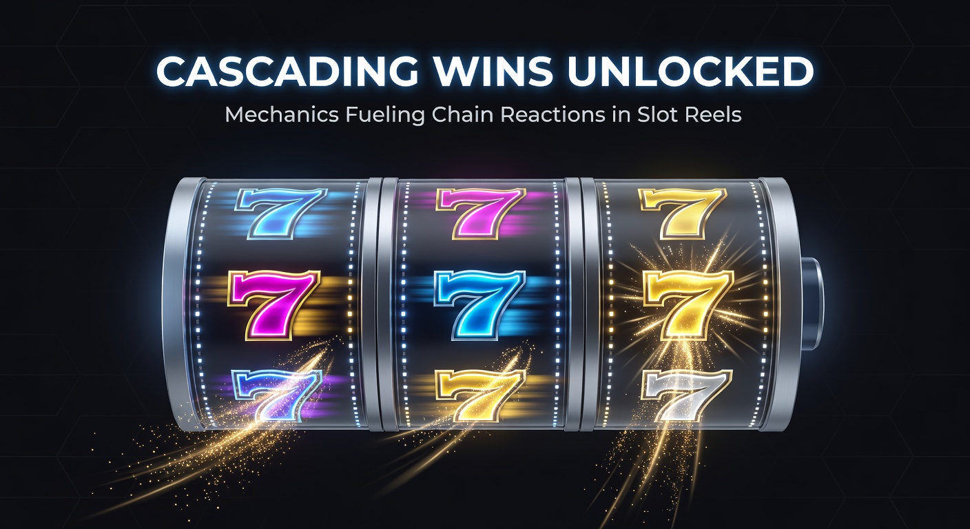 Close-up of a slot screen during a massive cascading win streak, with multipliers climbing and symbols tumbling in vivid colors