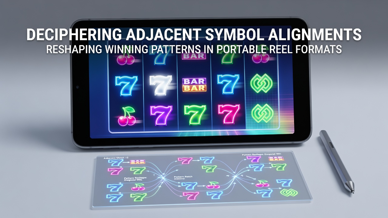 Mobile slot interface showing adjacent symbol clusters and win evaluation