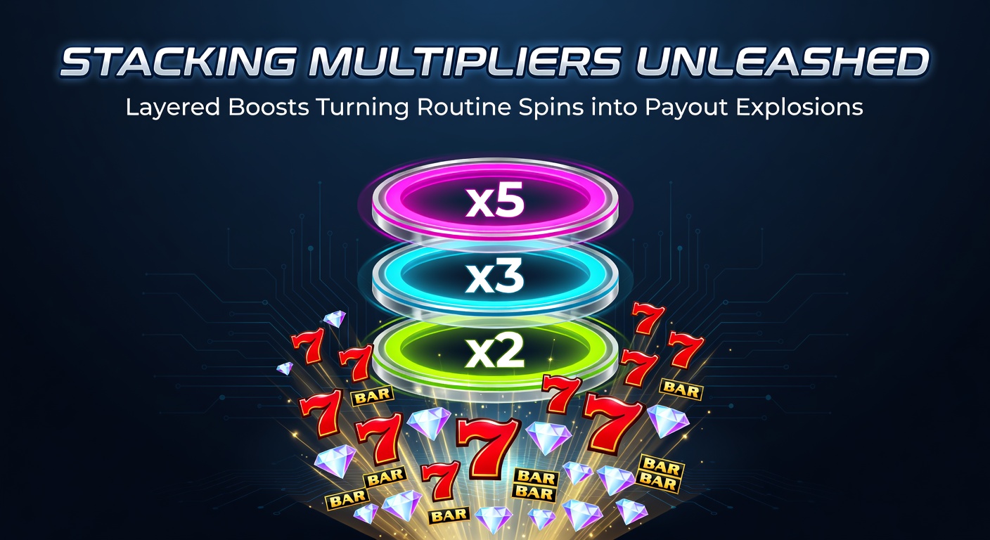Dynamic slot reels displaying stacked multiplier symbols igniting chain reactions of escalating wins