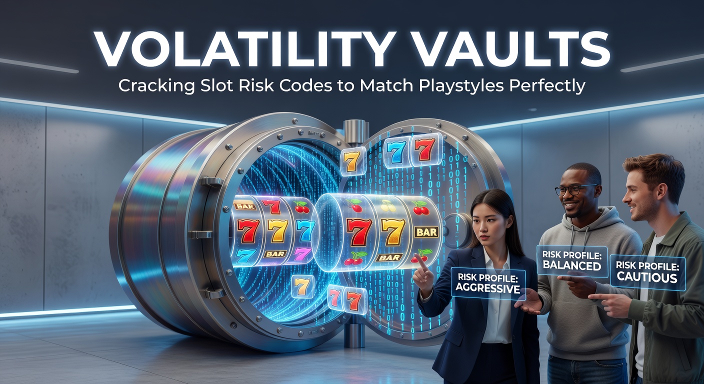 Colorful slot machine reels spinning with varying symbol clusters, illustrating different volatility levels from steady small wins to explosive jackpots